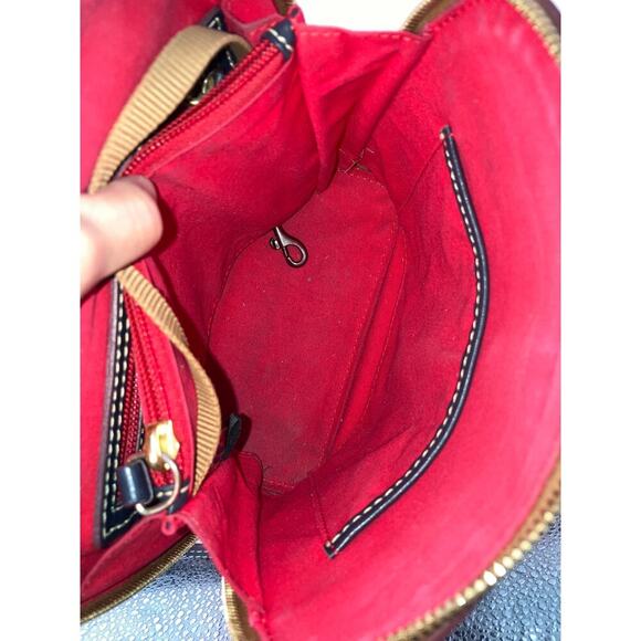 DOONEY & BOURKE, SMALL NAVY SMOOTH LEATHER CROSSBODY BAG - Picture 8 of 16